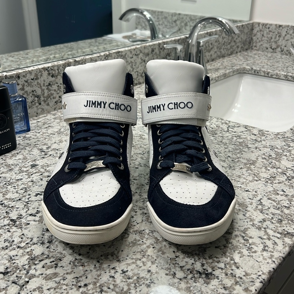 Jimmy Choo shoes leather high top sneaker